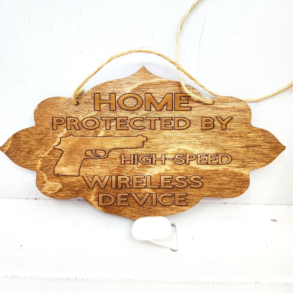 Baltic Birch stained wood sign. Handcrafted.